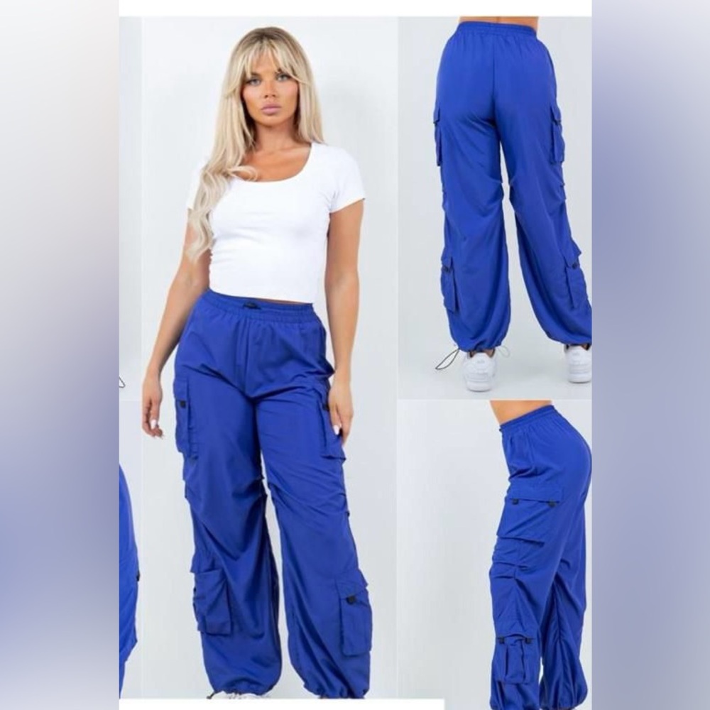 Women's Blue Cargo Pants